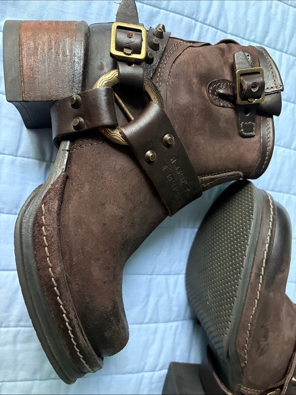 A.S. 98 Carter Brushed Mocha Leather Harness Ankle Boot - Women (37) - Picture 3 of 9
